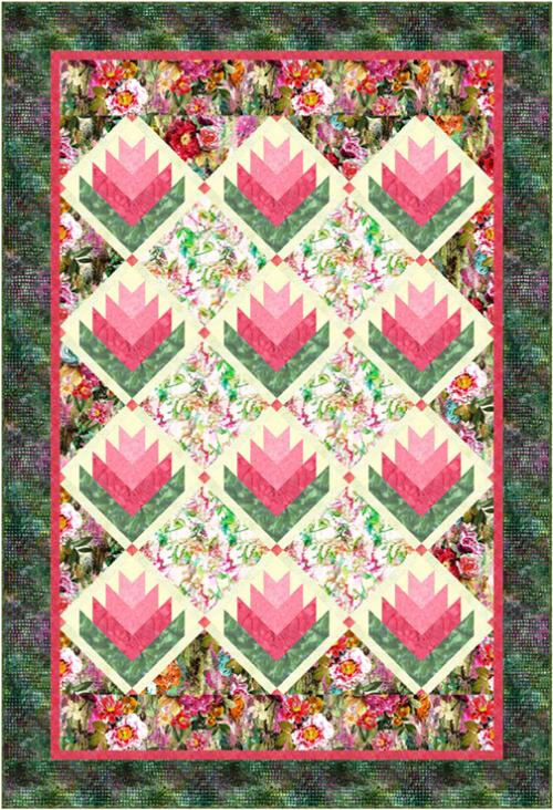 Blooming Log Cabin Hoffman California Fabrics