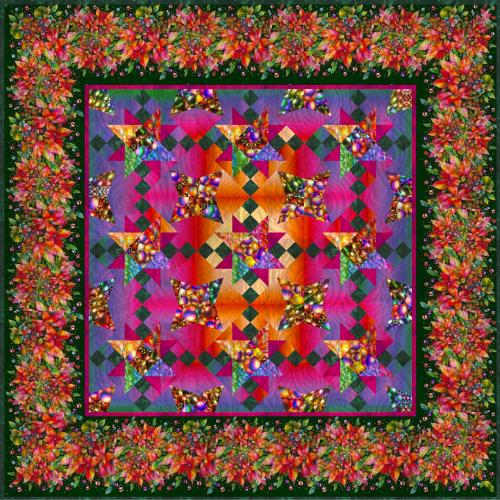 Yuletide Blooms , , Hoffman California Fabrics